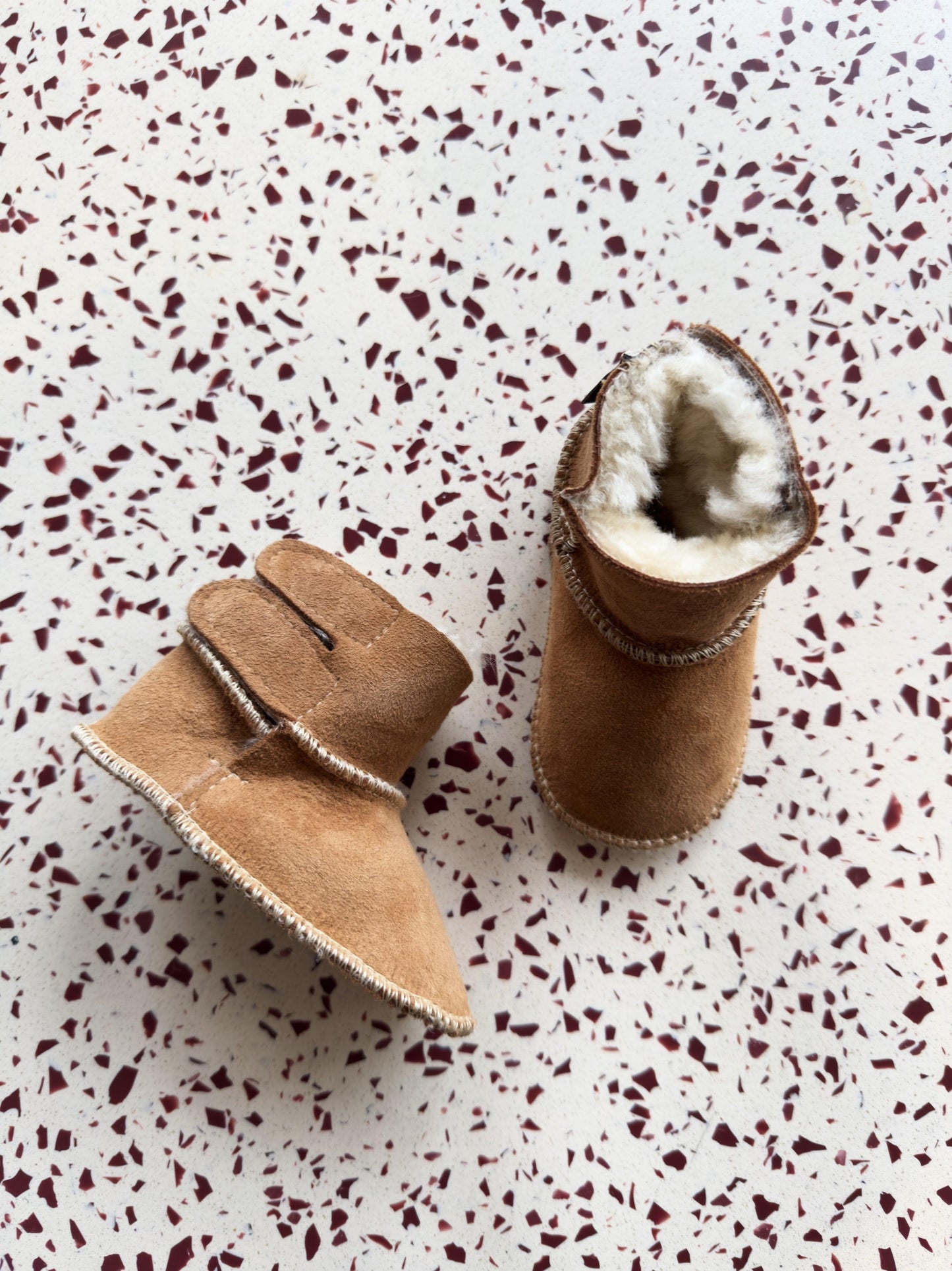 Beige Baby Natural Sheepskin Boots-4