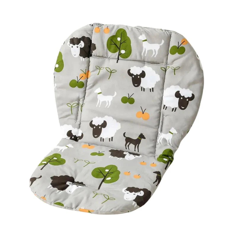 Coussin pour chaise haute et poussette motif moutons