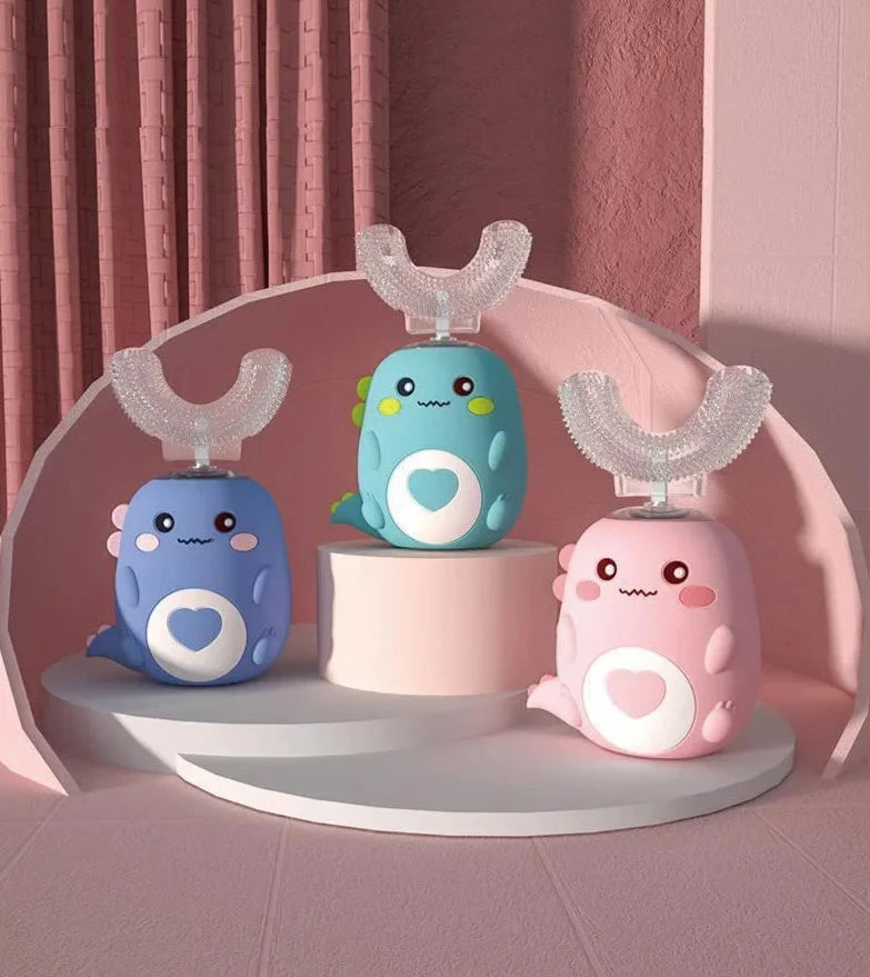 Brosse à dents électrique en forme de U pour enfants de 6 à 12 ans