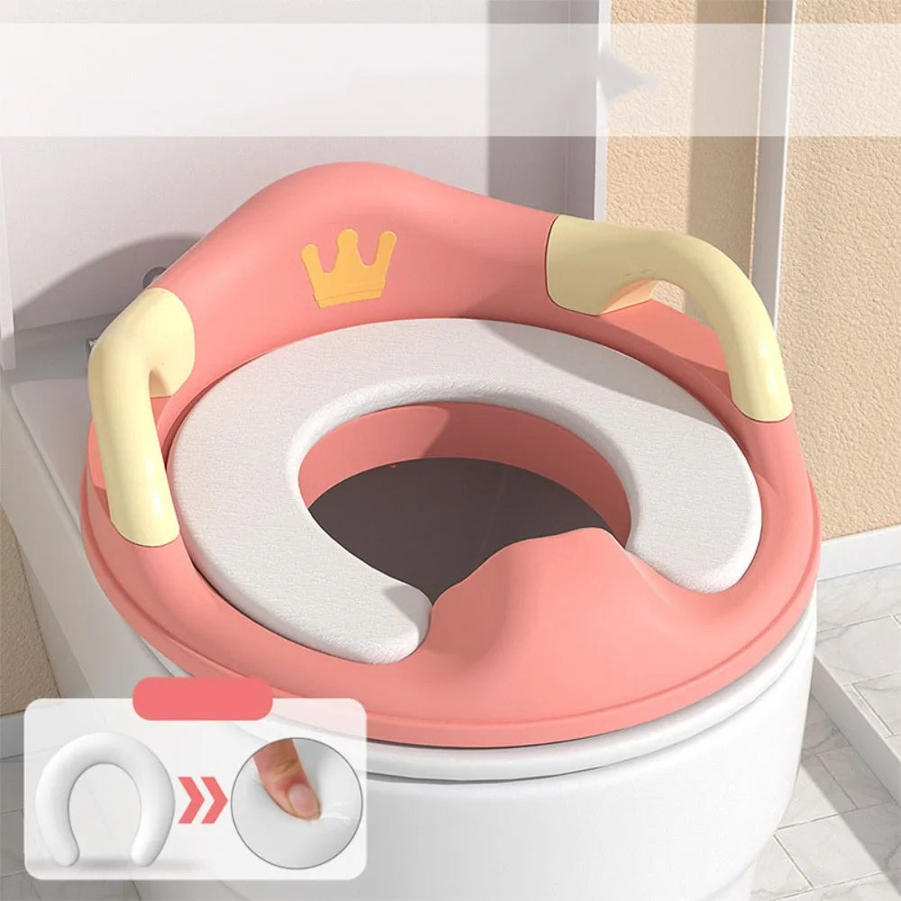 Siège réducteur de toilette pour enfants à motif couronne