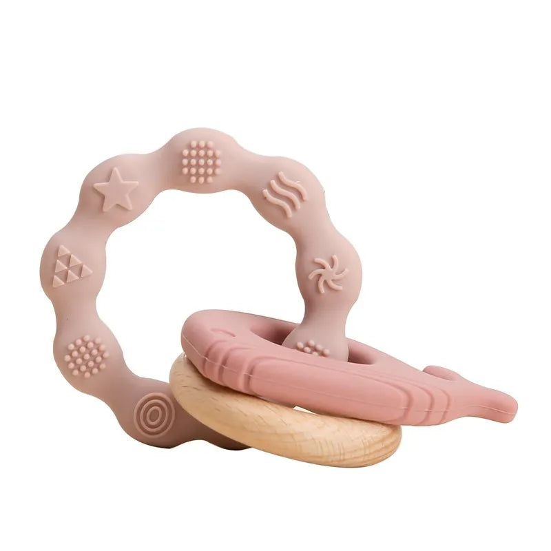 Anneau de dentition en silicone pour bébé