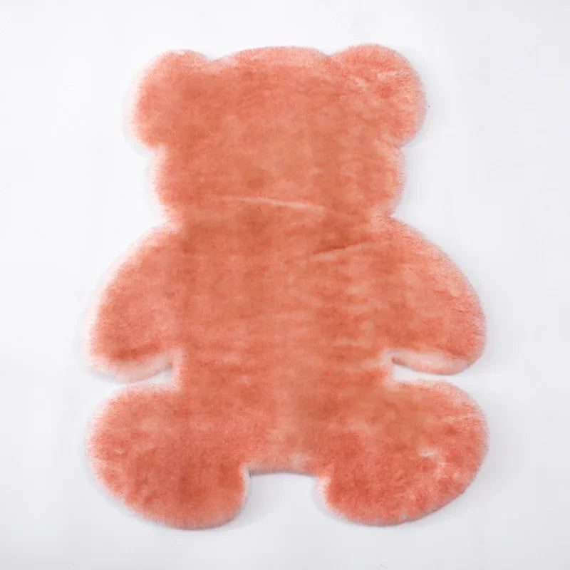 Tapis colorés super doux en forme d'ours