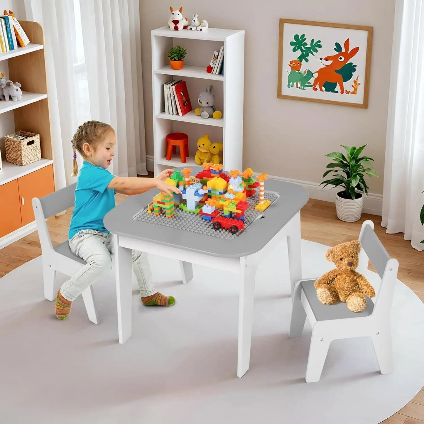 Ensemble Table d'activités 4 en 1 et 2 chaises