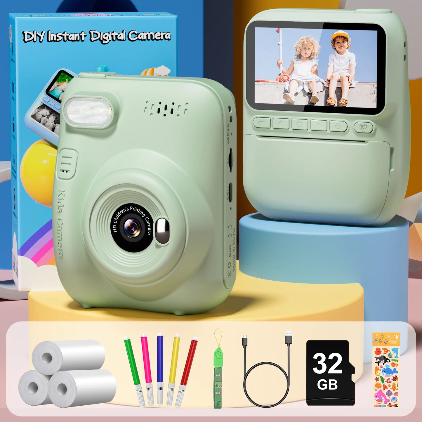 Appareil photo numérique Portable Gofunly à impression instantanée