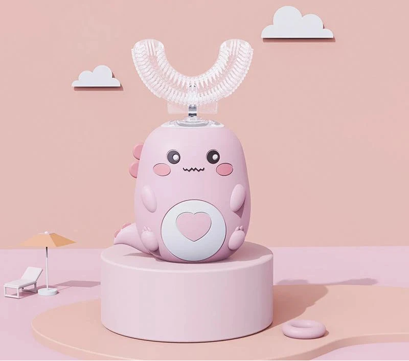 Brosse à dents électrique en forme de U pour enfants de 6 à 12 ans