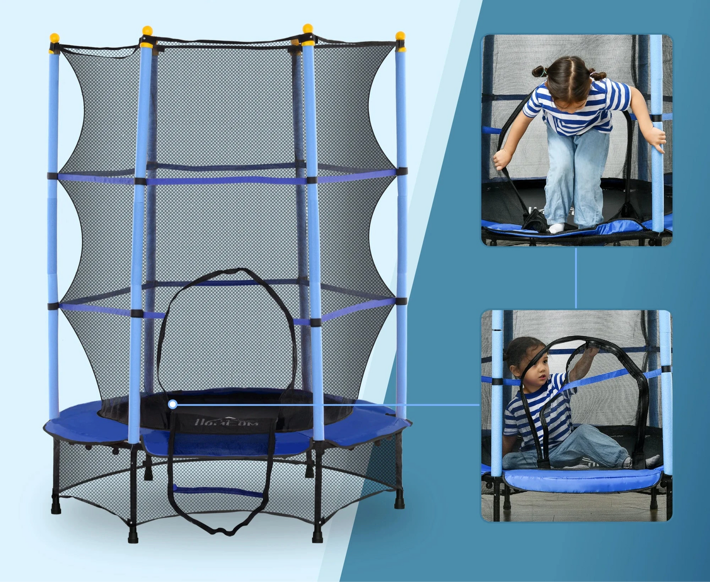 Trampoline enfant Ø 140 cm avec filet de sécurité