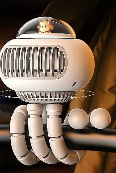 Ventilateur de poussette flexible et rotatif