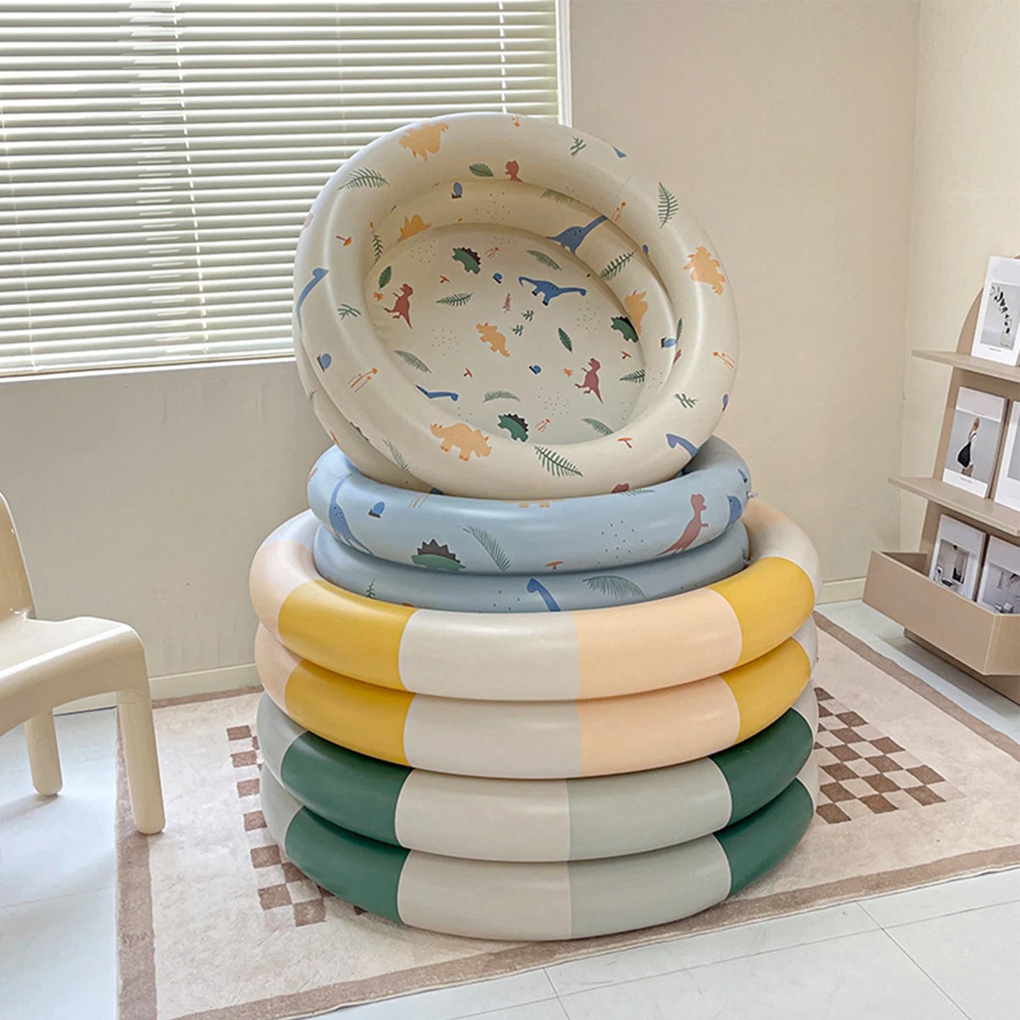 Piscine gonflable résistante pour bébé, style rétro