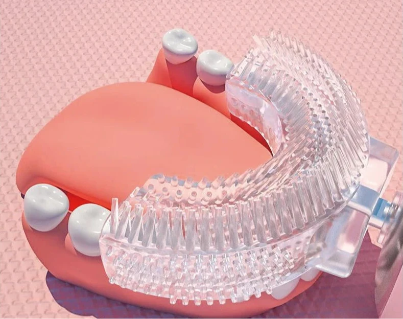Brosse à dents électrique en forme de U pour enfants de 6 à 12 ans