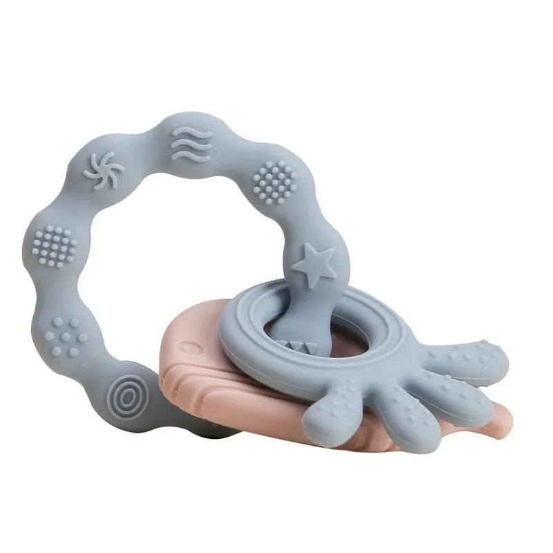 Anneau de dentition en silicone pour bébé