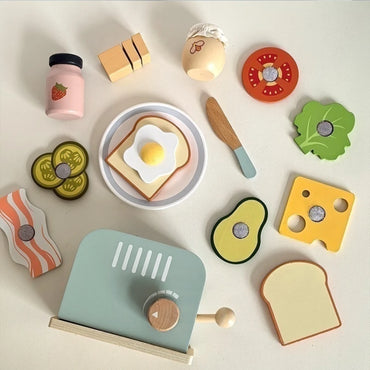 Grille-pain en bois et accessoires pour sandwich - pour enfants