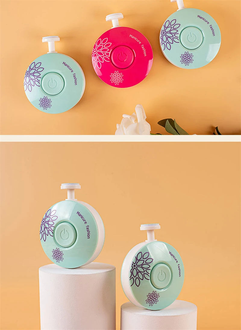Coffret lime à ongles électrique pour bébé avec 6 embouts