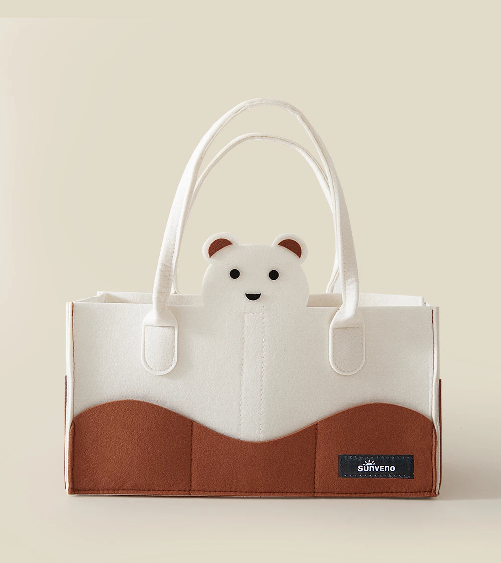 Panier organisateur de couches motif ours