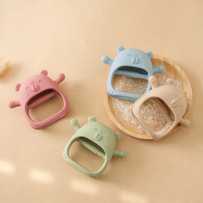 Anneau de dentition en silicone pour bébé