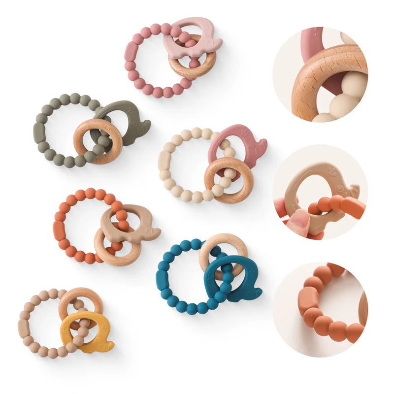 Anneau de dentition en silicone pour bébé