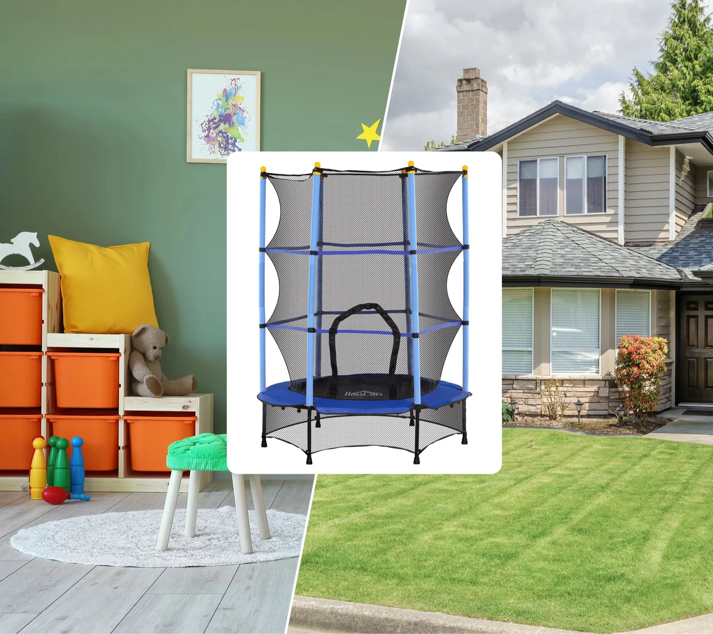 Trampoline enfant Ø 140 cm avec filet de sécurité