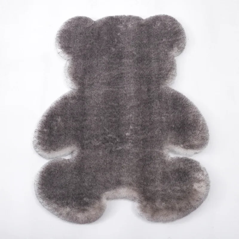 Tapis colorés super doux en forme d'ours