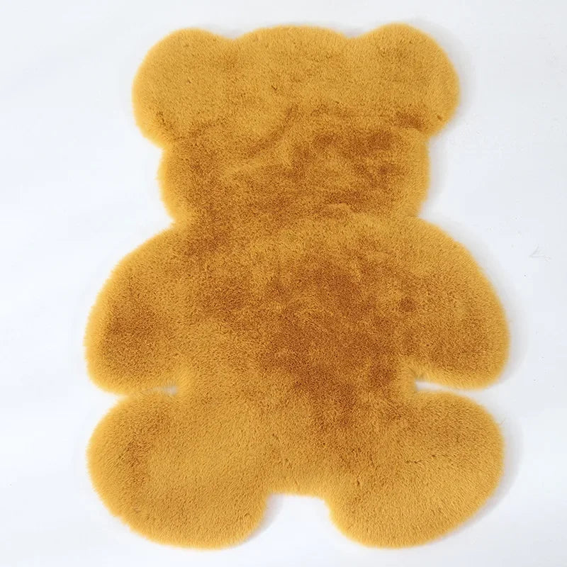 Tapis colorés super doux en forme d'ours
