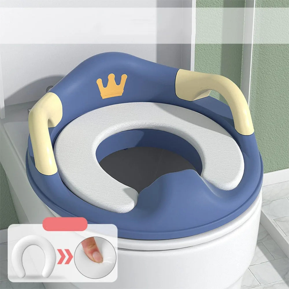 Siège réducteur de toilette pour enfants à motif couronne