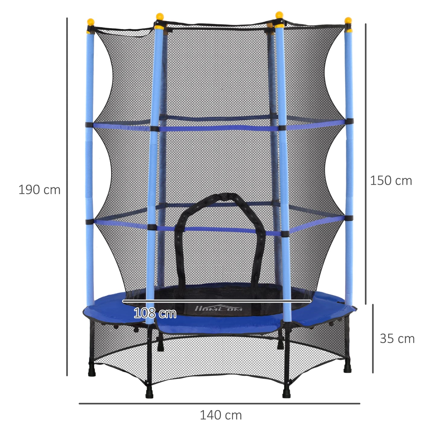 Trampoline enfant Ø 140 cm avec filet de sécurité