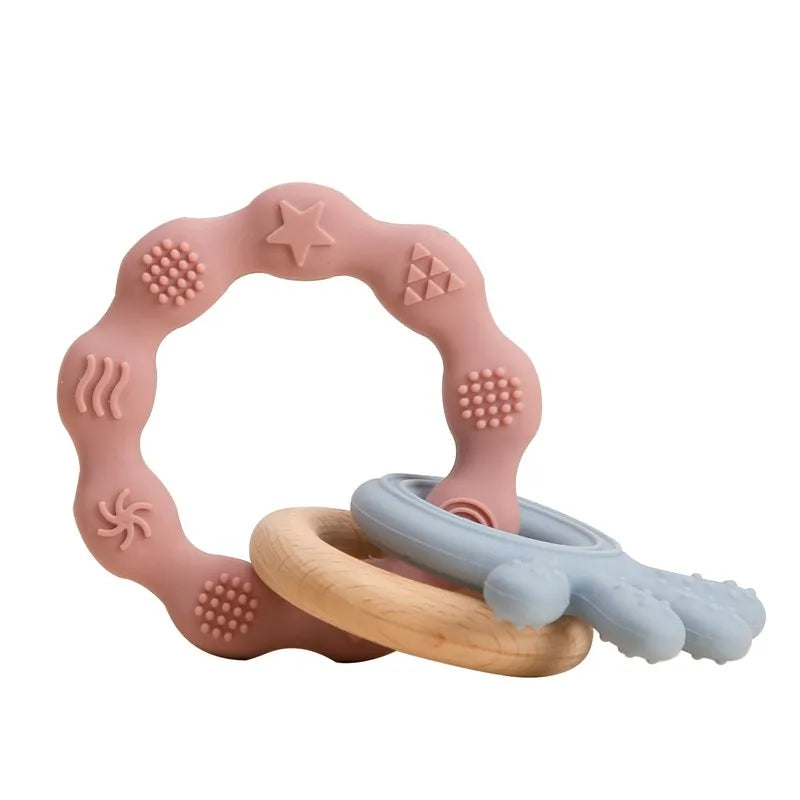 Anneau de dentition en silicone pour bébé