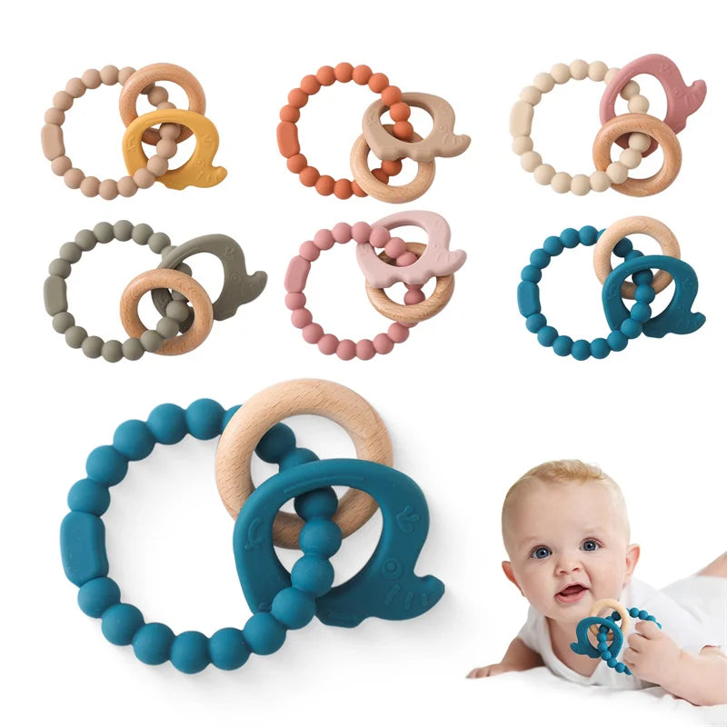 Anneau de dentition en silicone pour bébé