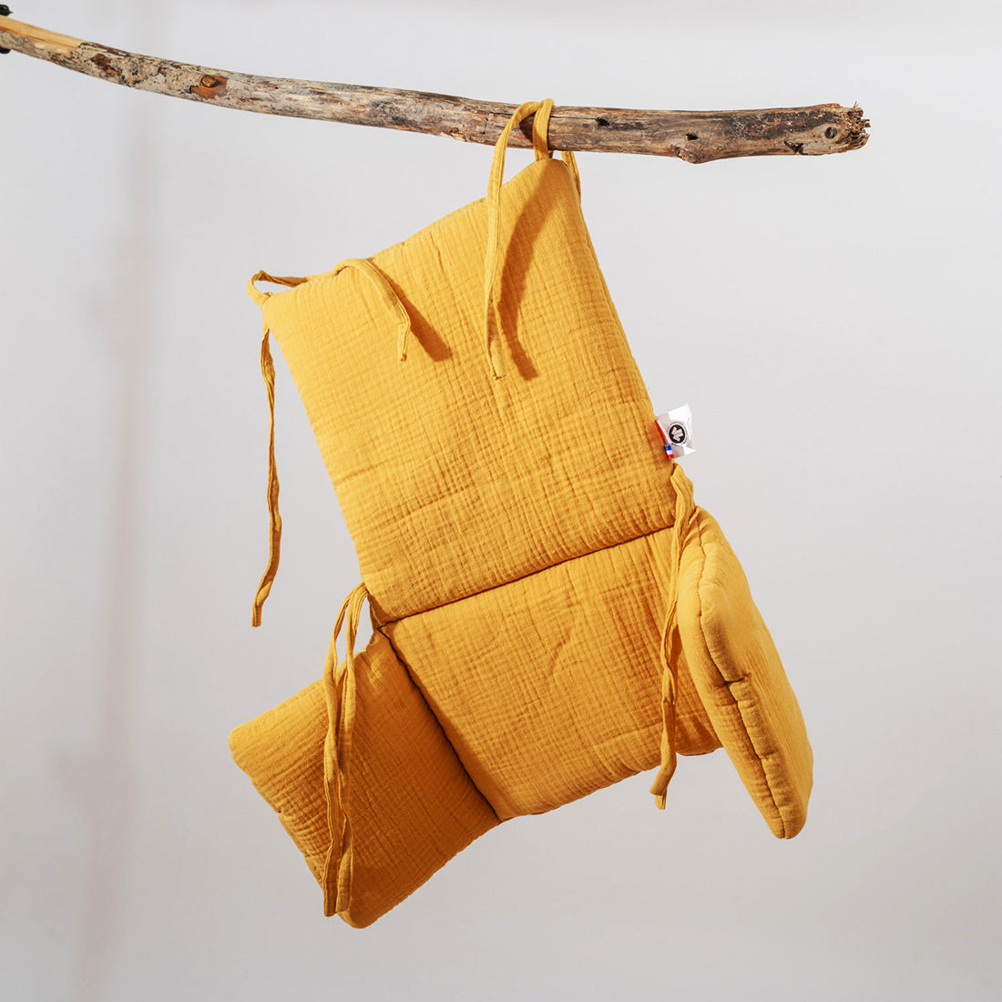 Coussin Chaise Haute en Coton Bio - Miel 🇫🇷
