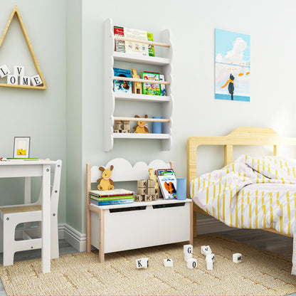 Banc pour enfants avec dossier et espace de rangement