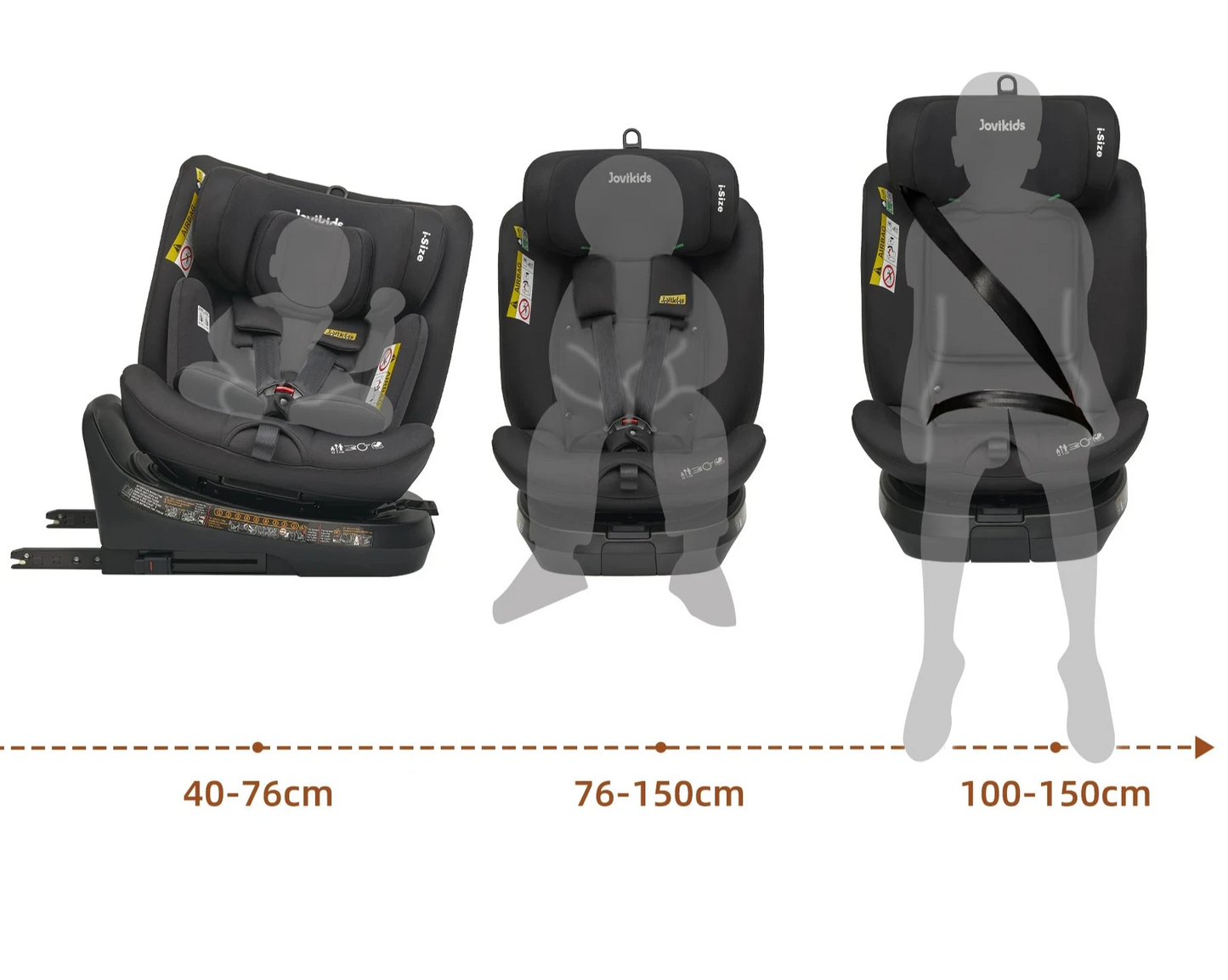 Siège auto i-Size pivotant à 360 ° Jovikids Ranger TT