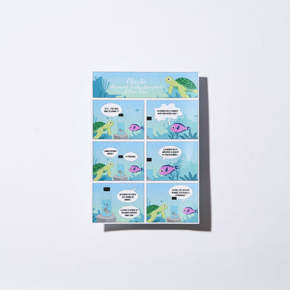 Coffret gourde enfant + filtres au charbon actif, Collaboration Le Charbon Actif Français X Gaspajoe