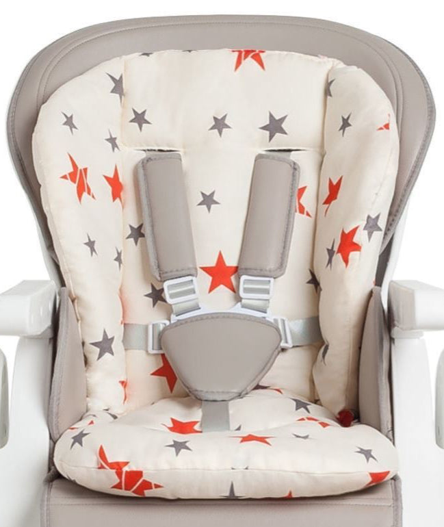 Coussin pour chaise haute et poussette motif étoiles