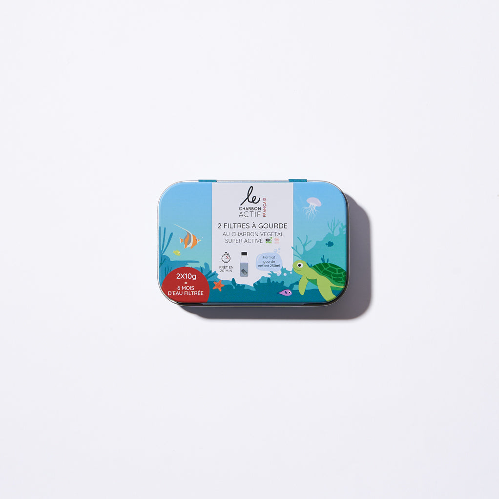Lot de 2 filtres à eau au charbon actif pour gourde enfant