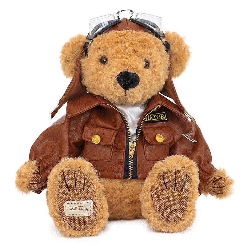 Peluche ours aviateur