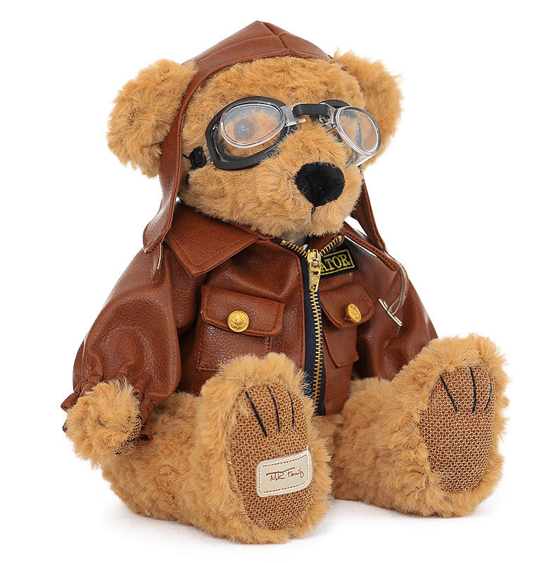 Peluche ours aviateur