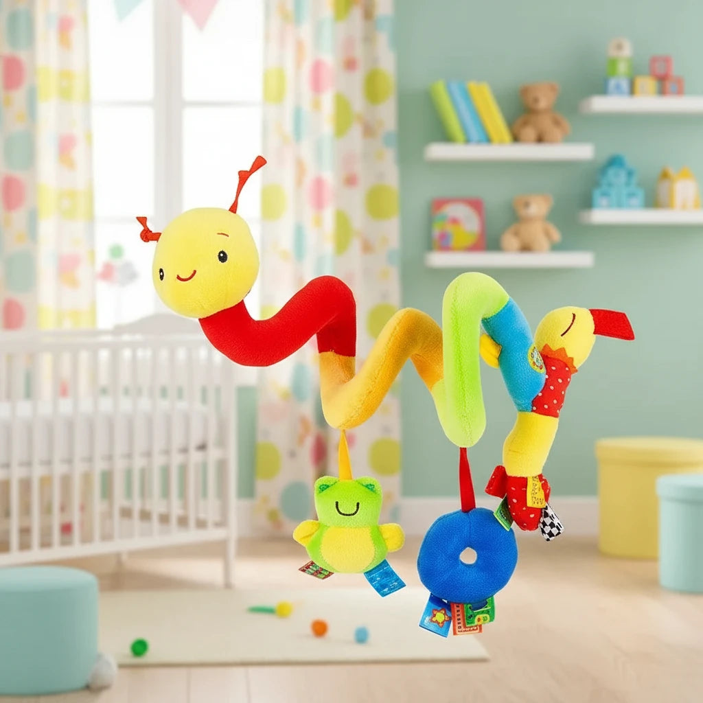 Spirale d'activité mignonne pour bébé: pour poussettes, sièges auto, lits et tapis d'éveil