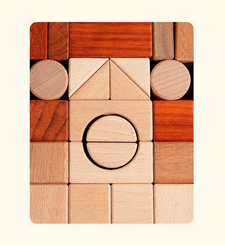 Ensemble de blocs de construction en bois