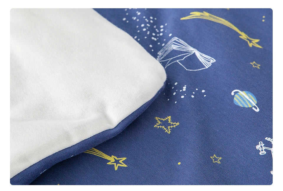 Couverture d'emmaillotage avec capuche pour bébé pour siège-auto motif ciel étoilé