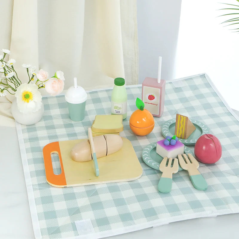Ensembles de jeux en bois Petit-déjeuner ou Pique-nique pour enfants