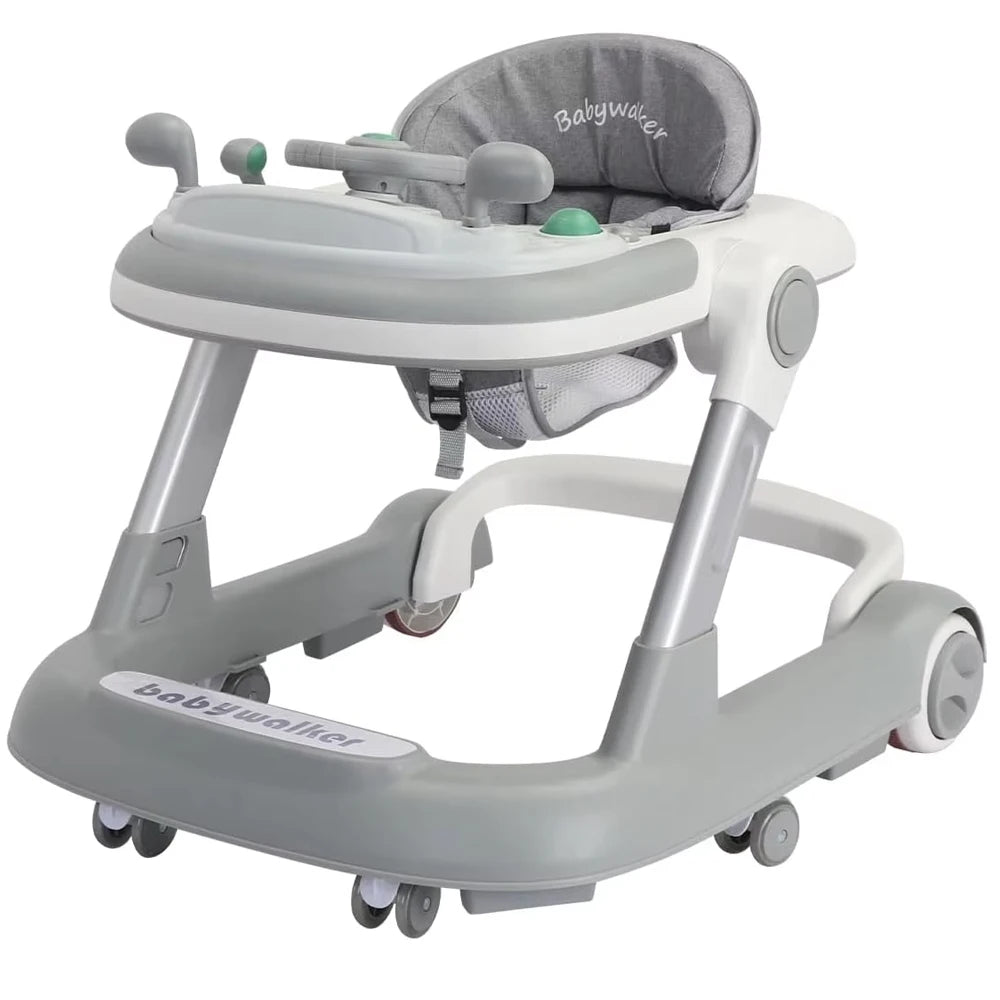 Trotteur pliable 2 en 1 avec plateau musical amovible