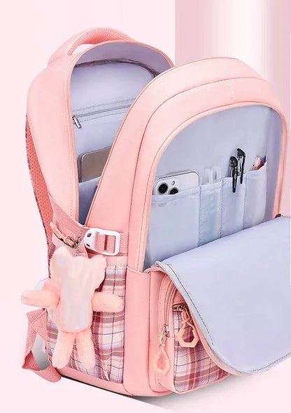Sac à dos à carreaux ergonomique