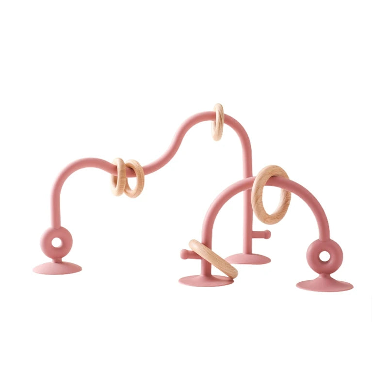 Jouet d'éveil à ventouse pour chaise haute de bébé