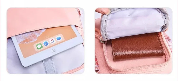 Sac à dos à carreaux ergonomique