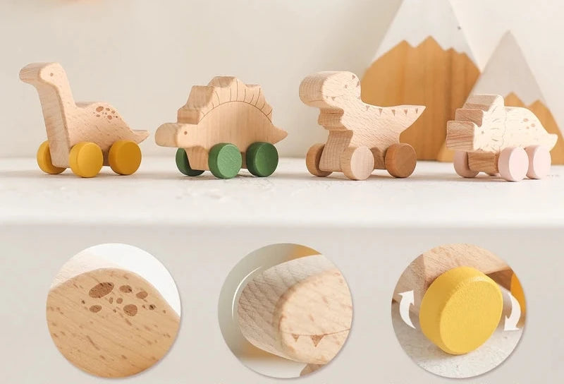 Jouets en bois pour bébé - collection dinosaures Petit Berceau