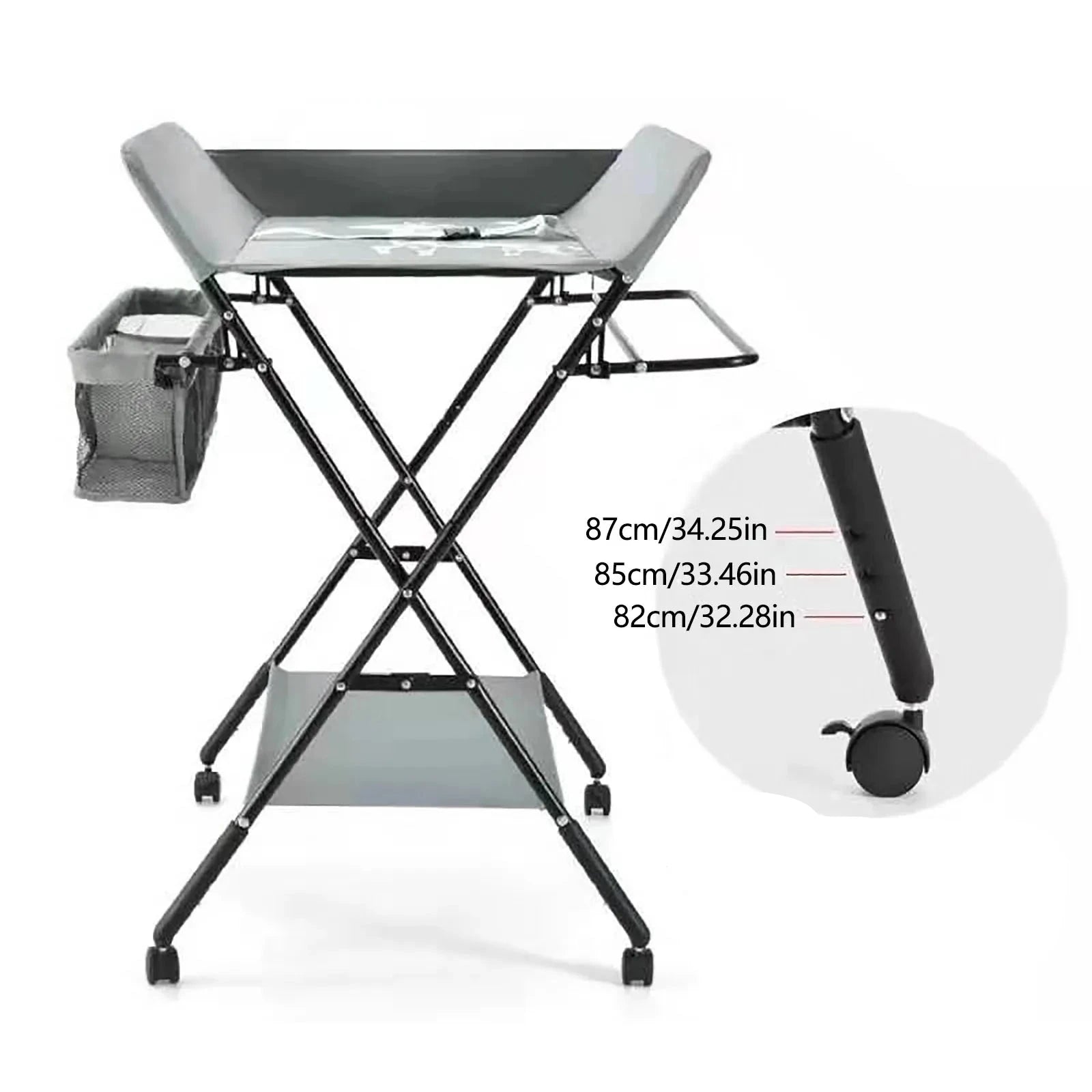 Table à langer pliable avec rangements