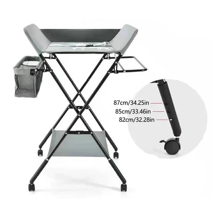 Table à langer pliable avec rangements