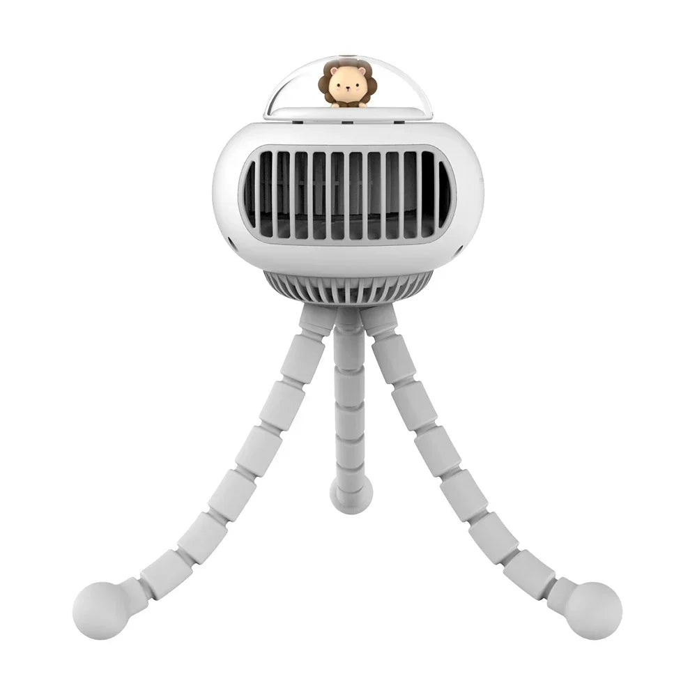 Ventilateur de poussette flexible et rotatif