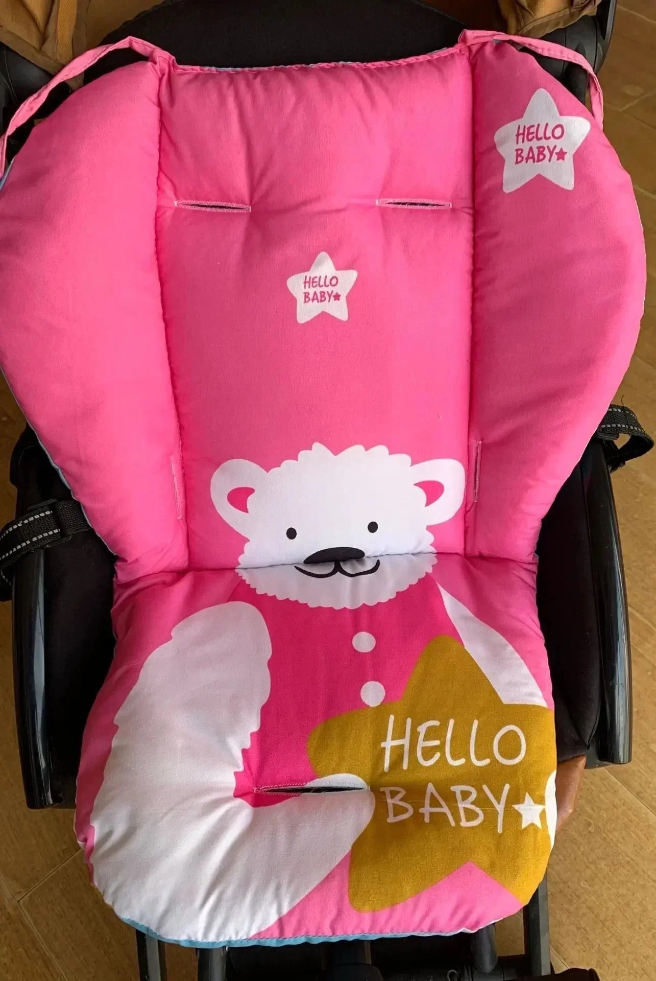 Coussin pour chaise haute et poussette motif ours