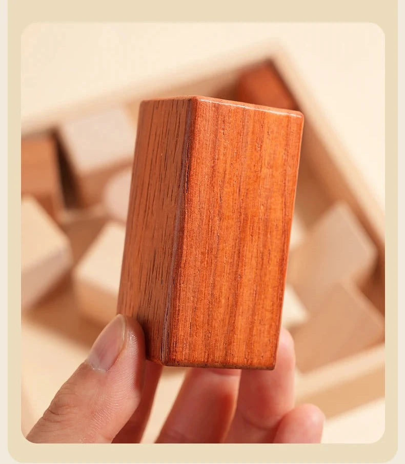 Ensemble de blocs de construction en bois