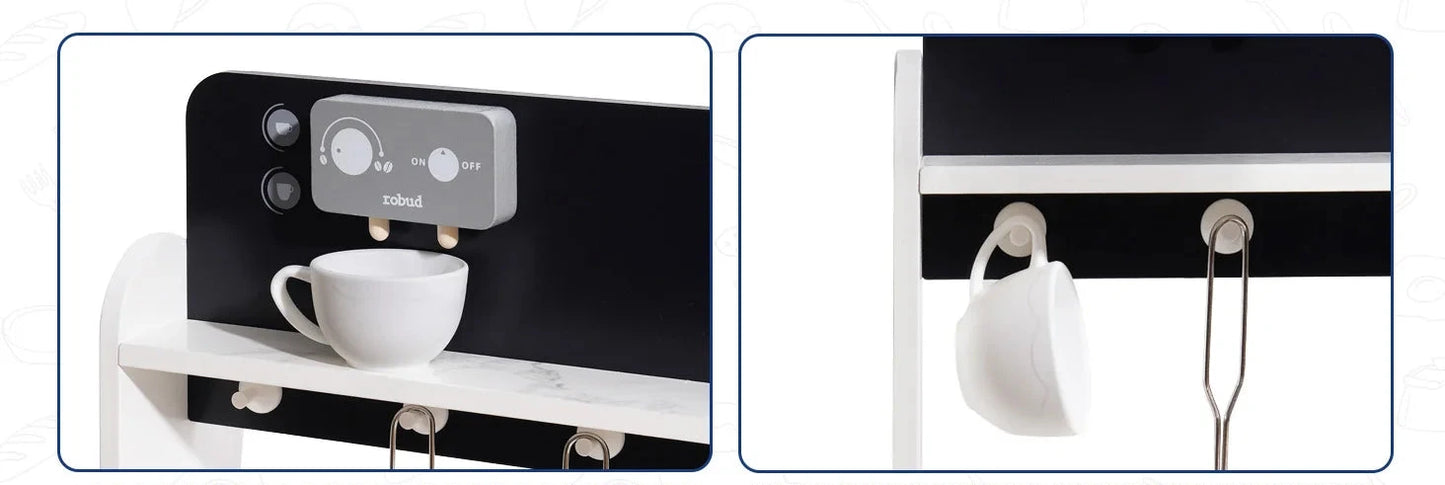 Cuisine de jeu en bois élégante pour enfants