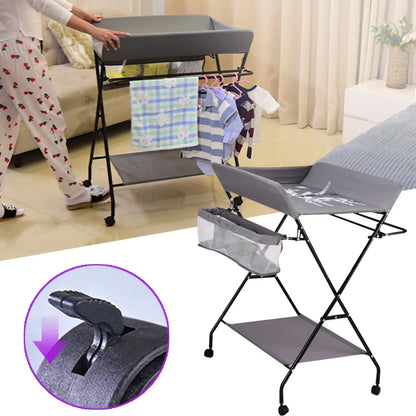Table à langer pliable avec rangements